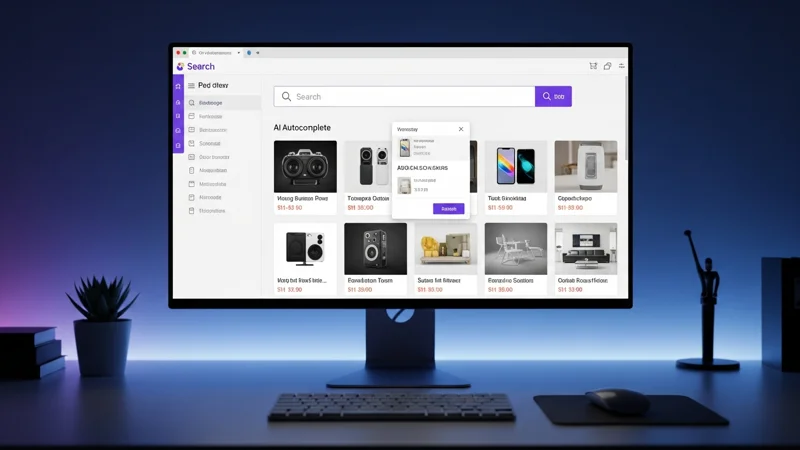 Ecommerce search optimization: AI-powered search bar with product results