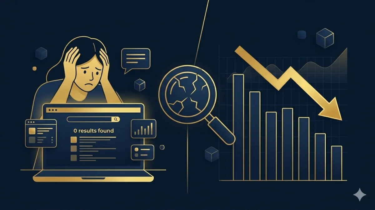 Default search causing zero results and lost sales